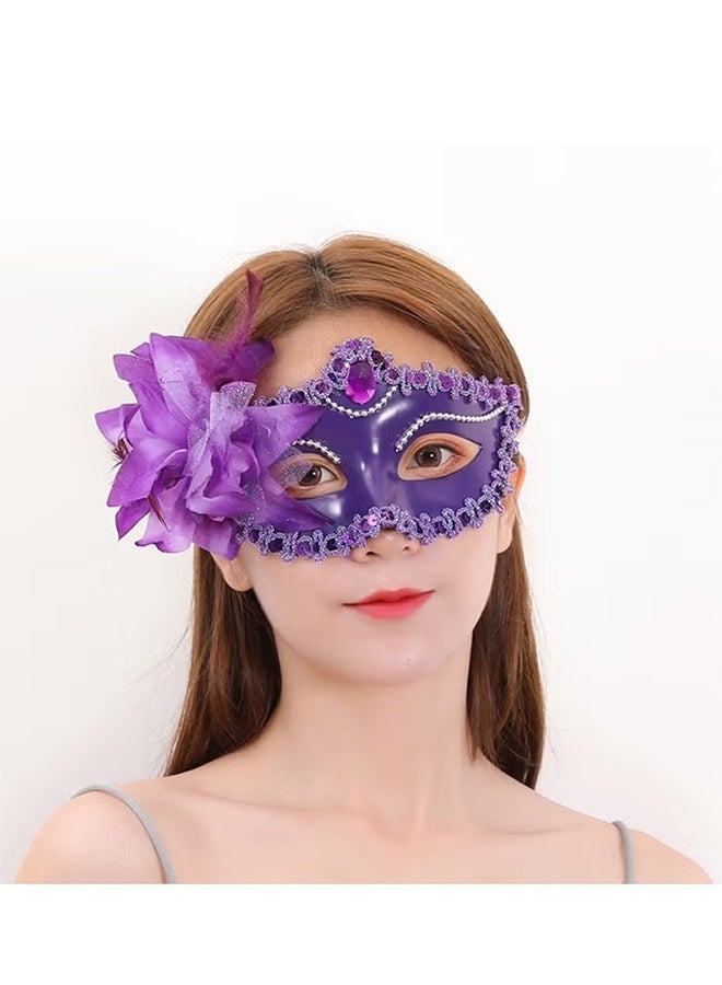 YJ 2 Pcs Couple Masquerade Mask Set Venetian Party Mask Mardi Gras Mask Costume Mask Fancy Dress Mask for Women Men - Image 4